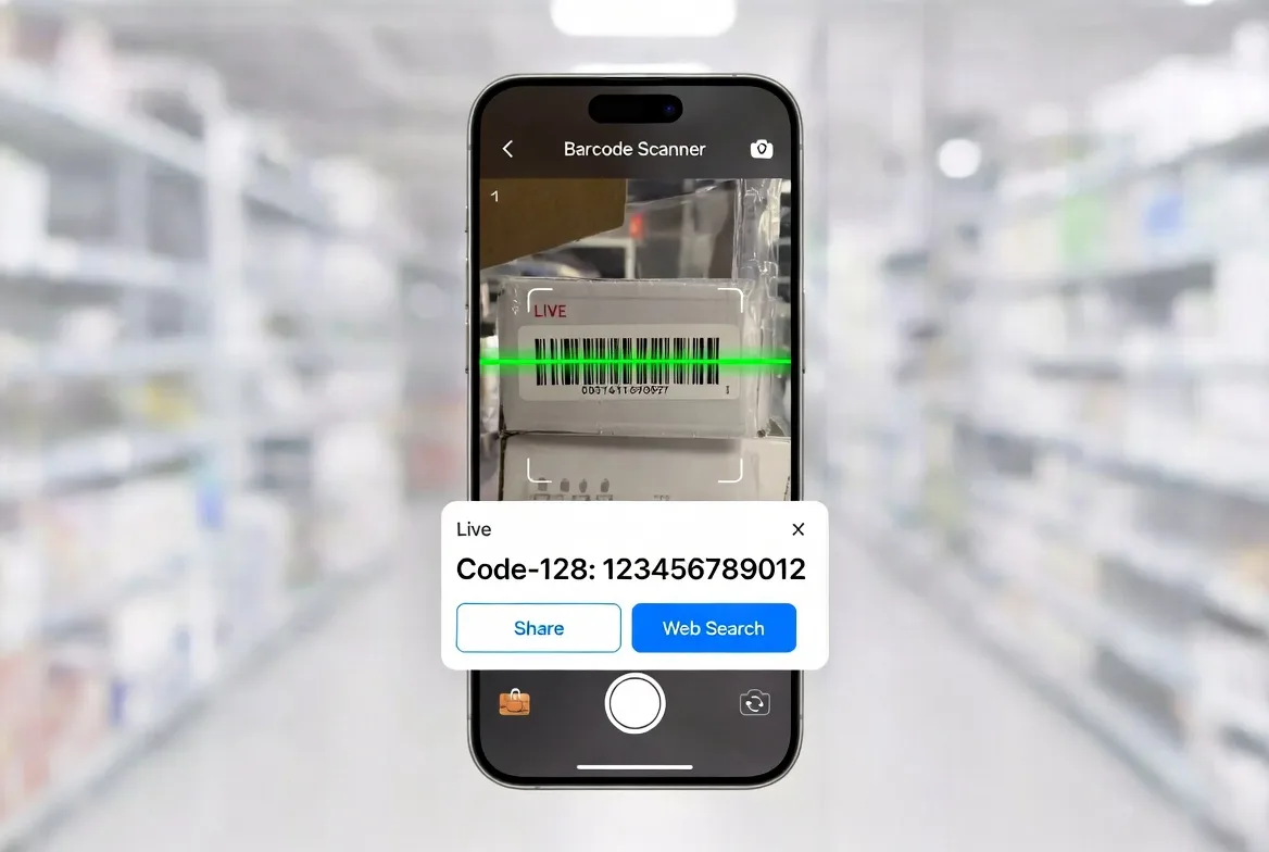 Scan a barcode with BarcodeGuru